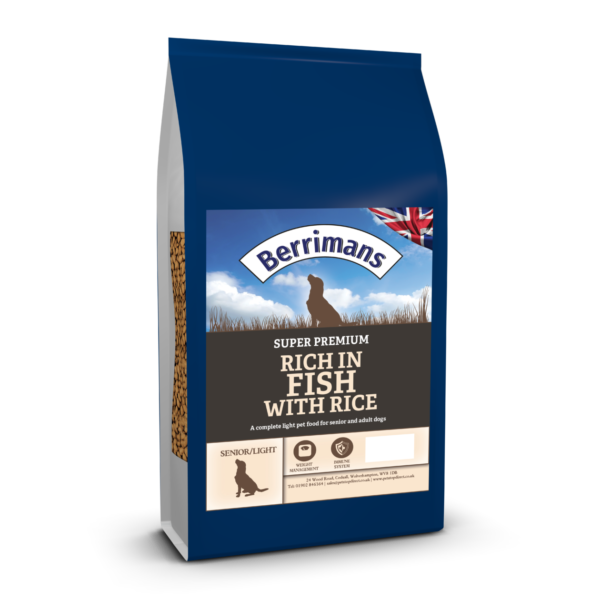 Berrimans Super Premium Senior Dog / Light - Rich In Fish With Rice